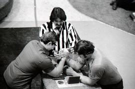 Student Affairs Arm Wrestling Competition in the Finch Campus Common Room