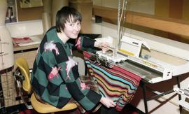 C2015-0001/025(15) - Fashion Students Drawing a Model and in a Knitting Lab