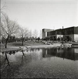 C2015-0001/018(29) - Students Sunning Next to the Finch Campus Pond in Spring