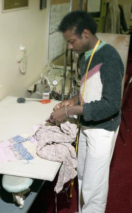 C2015-0001/025(15) - Fashion Students Drawing a Model and in a Knitting Lab