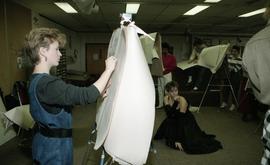 C2015-0001/025(15) - Fashion Students Drawing a Model and in a Knitting Lab