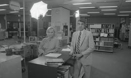 C2015-0001/021(08) CBC Interviewing Steve Quinlan in the Library
