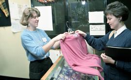 C2015-0001/025(19) - Pat Foster - Students Working in the Newnham Campus Boutique