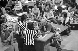 Student Affairs Arm Wrestling Competition in the Finch Campus Common Room